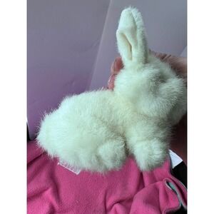Vintage Russ Berrie White Bunny Rabbit Plush Stuffed Animal Small Fuzzy 5 inch